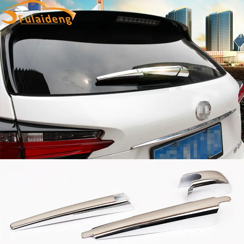 

Fits For Lexus NX200t nx200 nx300h 2015-2021 ABS Chrome Rear Window Wiper Cover Trim Moulding Car Accessories 3PCS