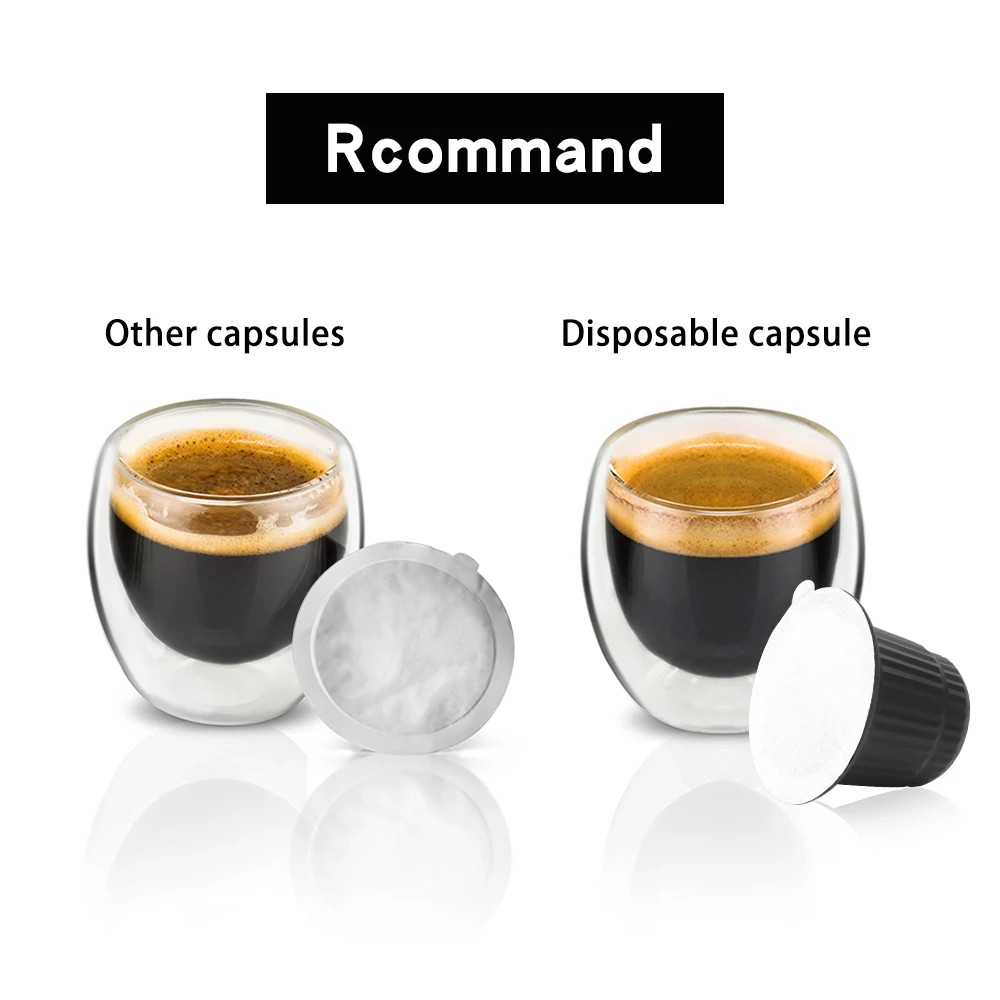 icafilas for Nespresso Coffee Capsule with Foils Lid Espresso Disposable Filter Pod Aluminum Foils Cover Kitchen Coffee Mahicne