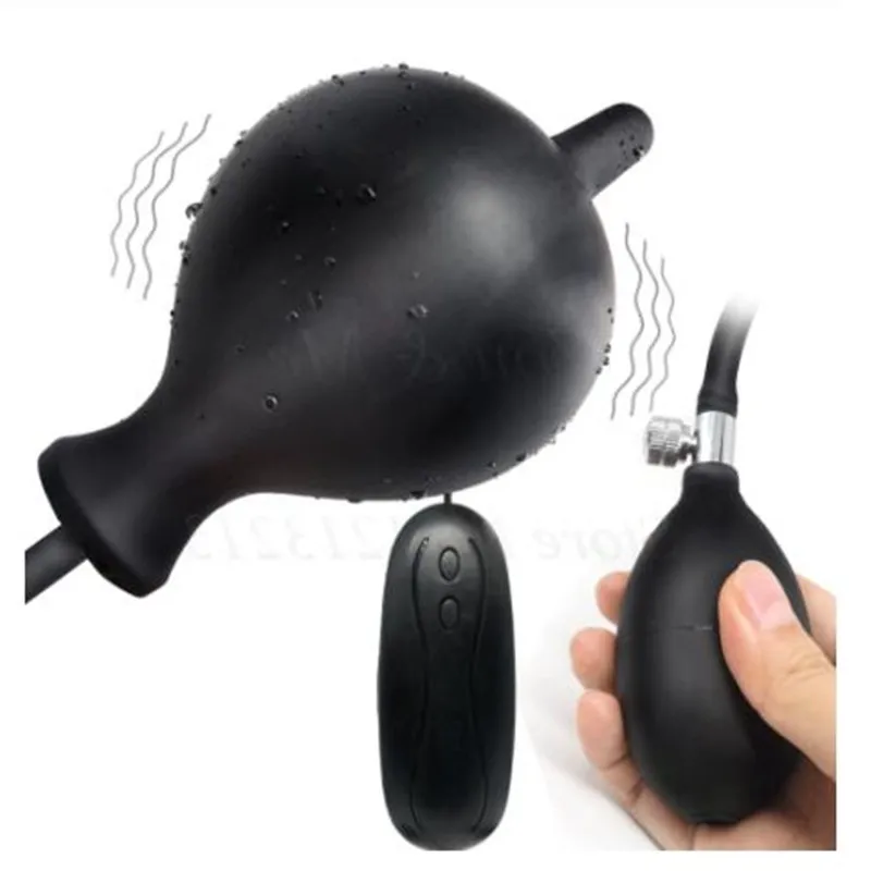 Large Anal Balls Silicone Butt Plug Vibrator Inflatable Prostate Massager Dildos Pump Anal Dilator Vagina Sex Toys For Women Men