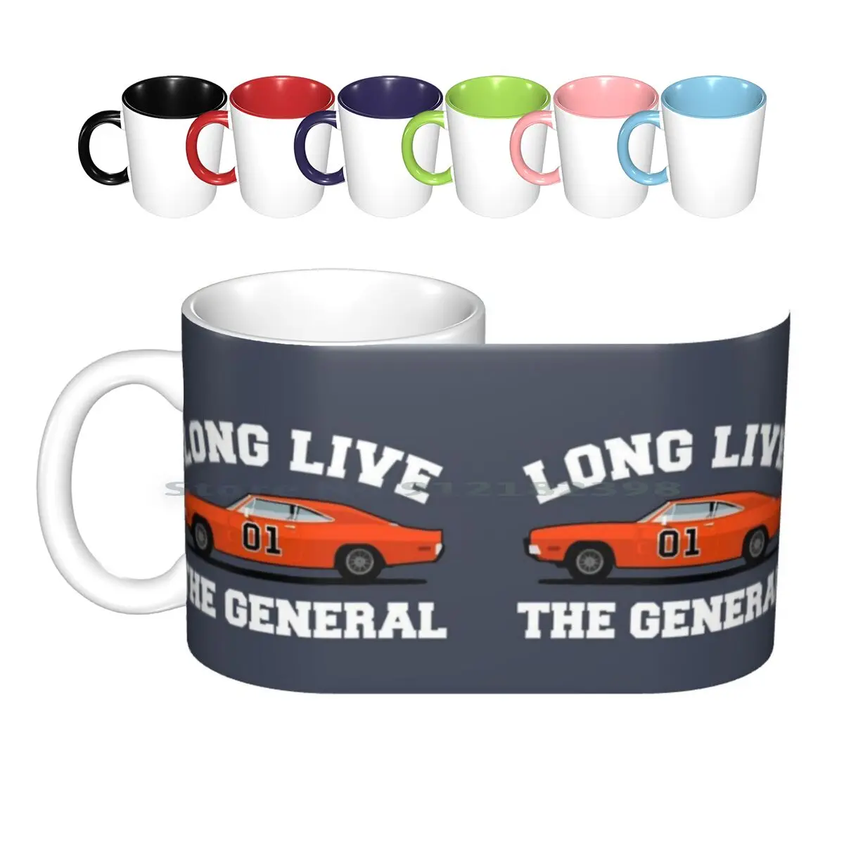 The General / Of Hazzard / General Lee Ceramic Mugs Coffee Cups Milk Tea Mug Long Live General Lee Hazzard Car Retro Tv 70 S