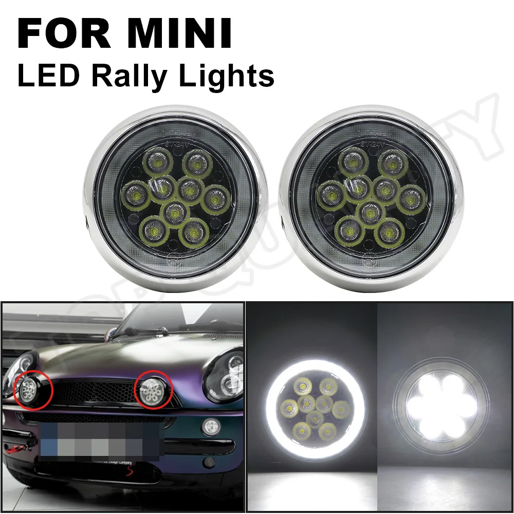 

2Pcs LED Rally Lights For Mini Cooper R50 R52 R53 2002 2003 2004 2005 2006 LED DRL Daytime Running Driving Lamp