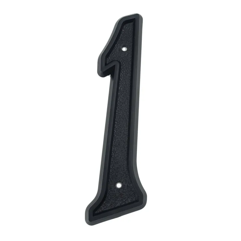 139mm Big 3D House Number Door Home Address Numbers for House Number Digital Door Outdoor Sign 5.5 Inch. #1 Black ABS Plastic