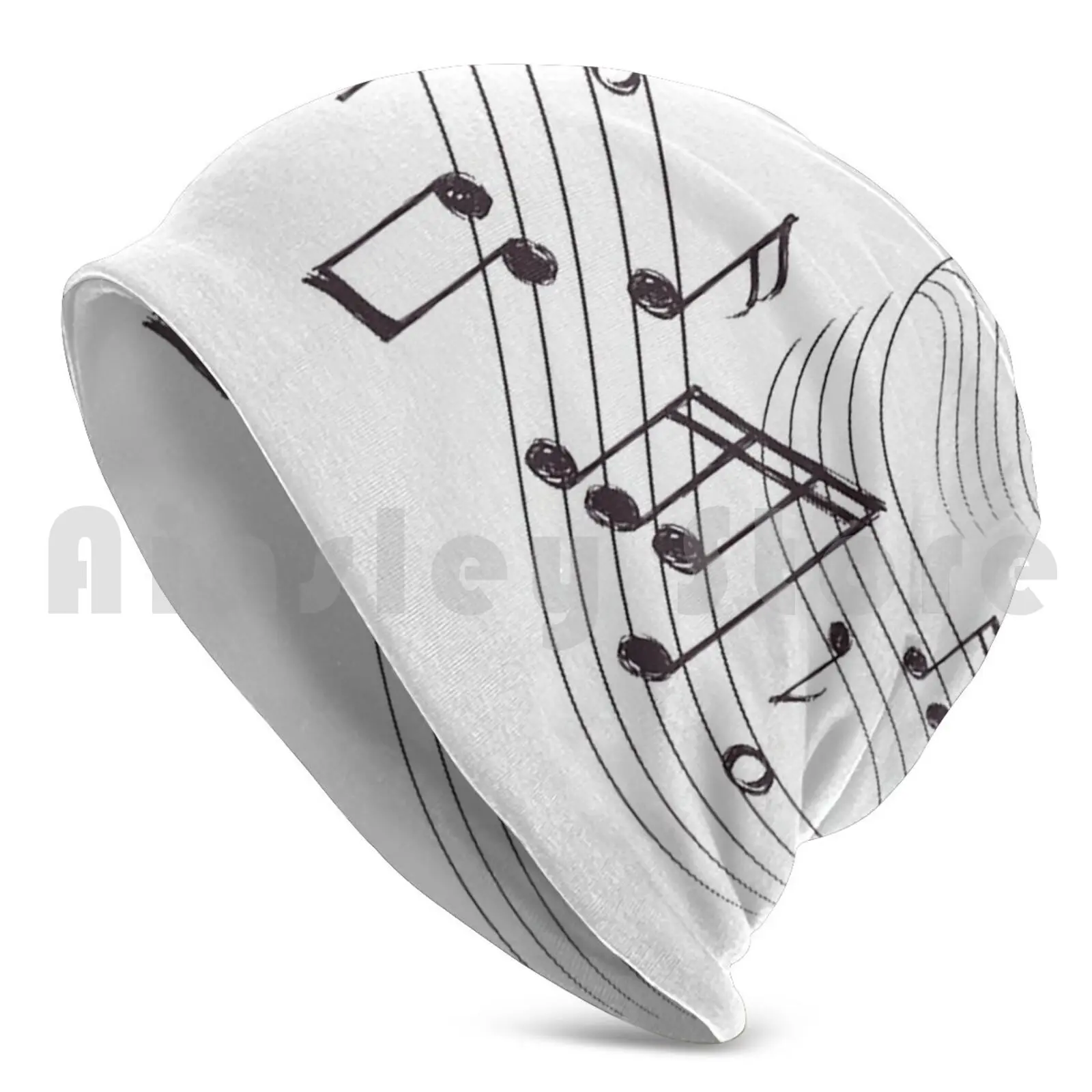 Music Beanie Hedging Cap DIY Print Cushion Music Note Range Melody