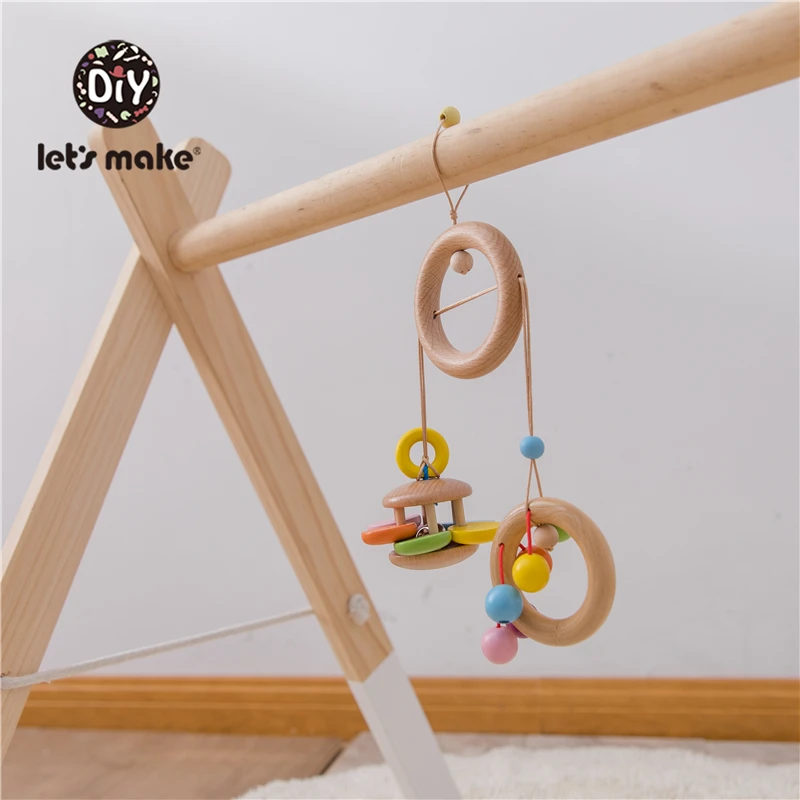 Let's Make Baby Crib Mobile Holder Toys Macaron Musical Box With Holder Arm Music Newborn Rotating Portable Newborn Bed Bell Toy