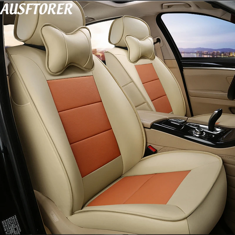 

AUSFTORER Cowhide & PVC Leather Seats Cushions for Mercedes-Benz Viano Seat Cover Set for Cars Supports Accessories All 3 Rows