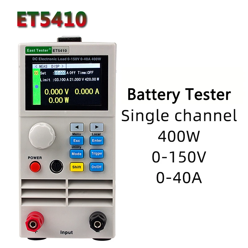 Charge électrique professionnelle Programmable, testeur de batterie électronique ET5410 400W 150V 40A