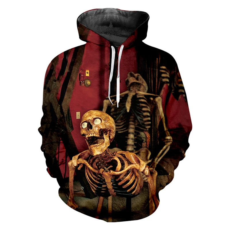 

Retro Colorful Ghost Gothic Skull Funny Casual Pullover New Fashion Streetwear 3D Print Men/Women Jacket Zip Hoodies Wholesale