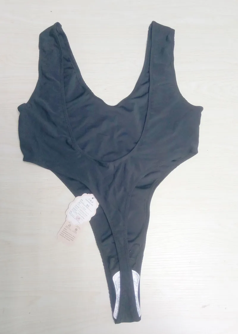 Strój kąpielowy na lato cienki t-krocza Backless Shapewear Bikini kostium kąpielowy Mercerizing wysokie cięcie trójkąt Onesie miś Sukumizu body