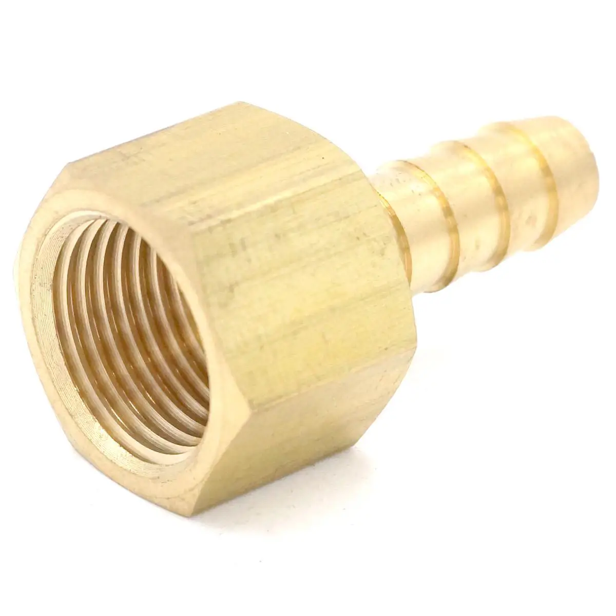 

3/8" NPT Female x 5/16" Hose Barbed Tail Brass Fuel Fittings Connectors Adapters Max Pressure 229 PSI