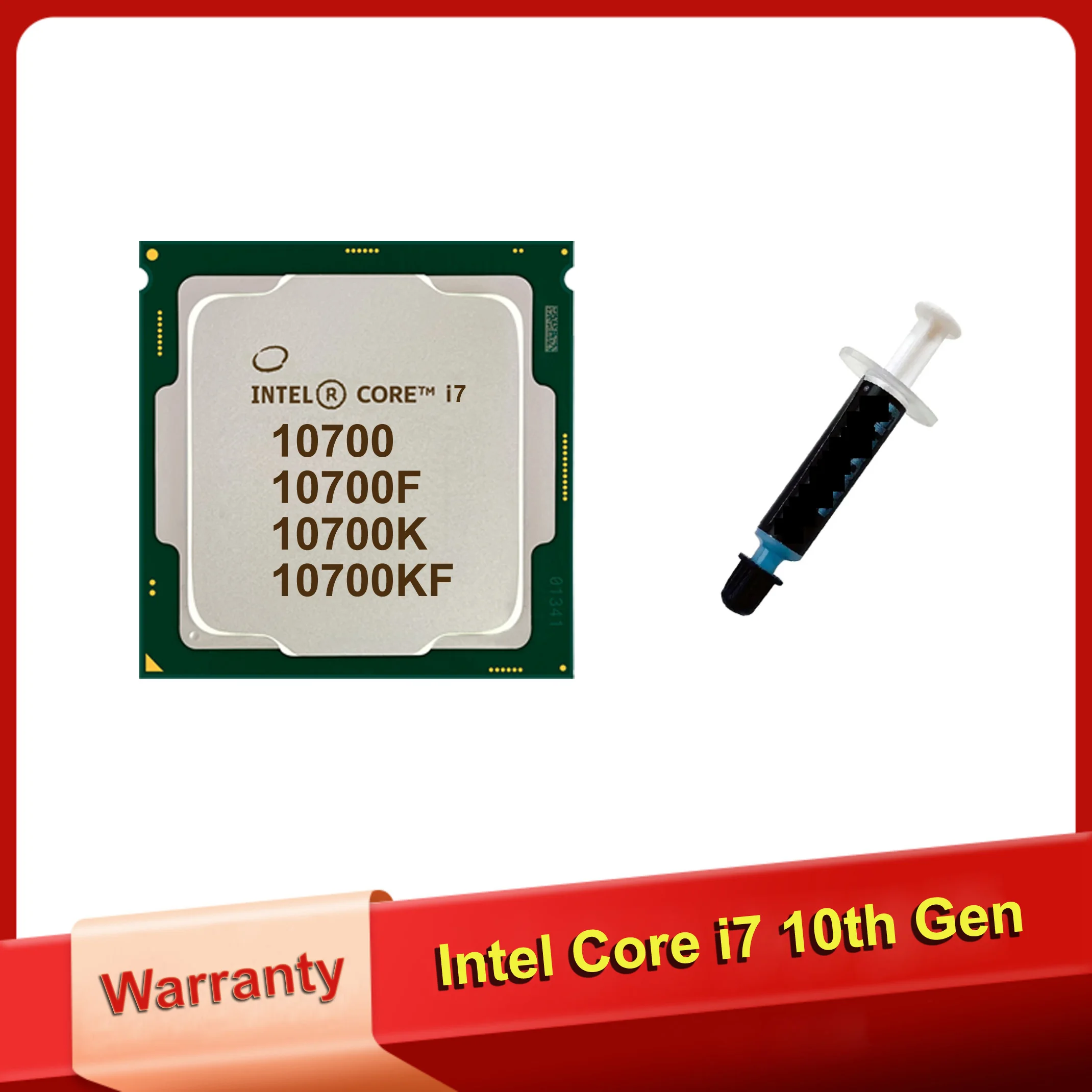 Processor Intel Core i7 10700 10700K CPU with Thermal Grease New i7 10th Generation CPU 10700F 10700KF with Thermal Paste DIY