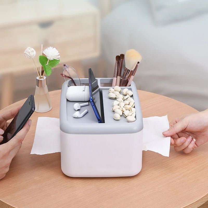 

Tissue Box Desktop Kitchen Napkin Storage Container Living Room Remote Control Storage Box For Home Office Tissue Tray