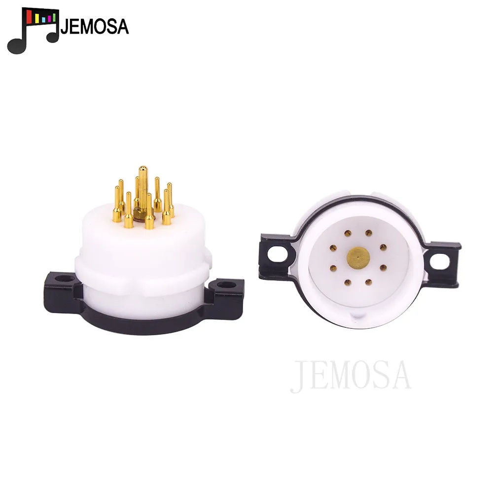 EIZZ High End PTFE 8PIN หลอดซ็อกเก็ตฐานวาล์วฐานชุบทองสำหรับ ECC40 EF40 EF42สูญญากาศเครื่องขยายเสียง Vintage HIFI