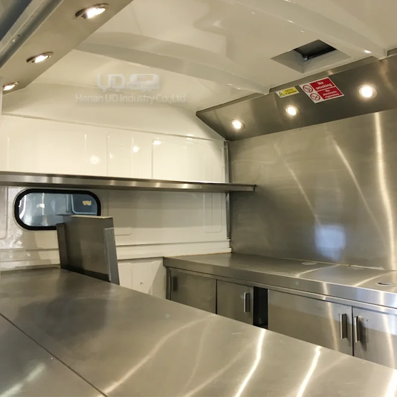 Caminhões elétricos móveis do alimento do vintage, estilo fresco, carrinho do gelado, caminhão do taco do cachorro-quente, petiscos e café, cozinha e restaurante, venda