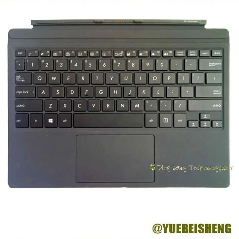 YUEBEISHENG               New Original for ASUS Transformers T303 T303U T303UA palmrest US Keyboard Tablet Base Keyboard