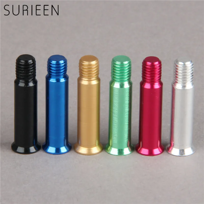 SURIEEN-Parafusos de patinação em linha, Parafuso para pregos, Alumínio para patins em linha, Vermelho azul dourado, verde prateado e preto, 8 PCes, 8mm * 34mm