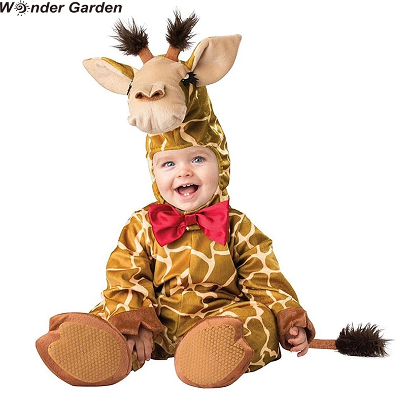 Wonder Garden Infant Toddlers Baby Giraffe Halloween Cosplay Costumes Christmas Purim Holiday Jumpsuit