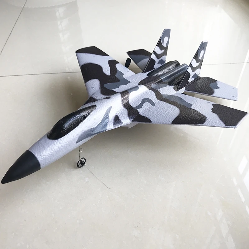 전기 자동 균형 무선 제어 RC 비행기 전투기 200M EPP 소재 안티 크래시 LED 조명 고정 날개 RC 비행기