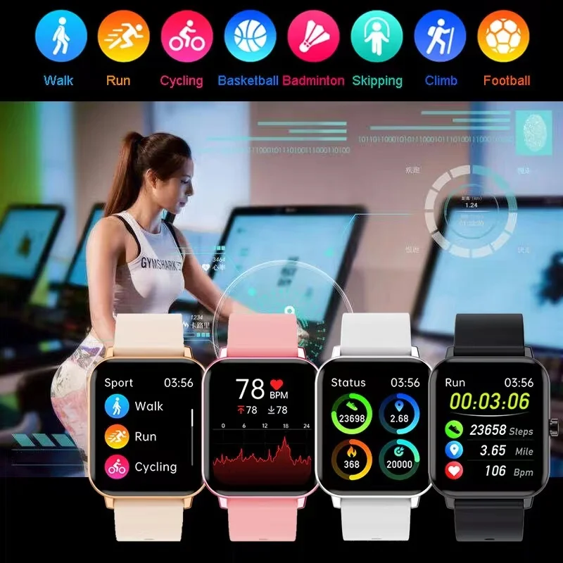 Full Touch Smart Horloge Mannen Vrouwen Smartwatch GT10 Elektronica Smart Klok Voor Android Ios Fitness Tracker Sport Smart Horloge