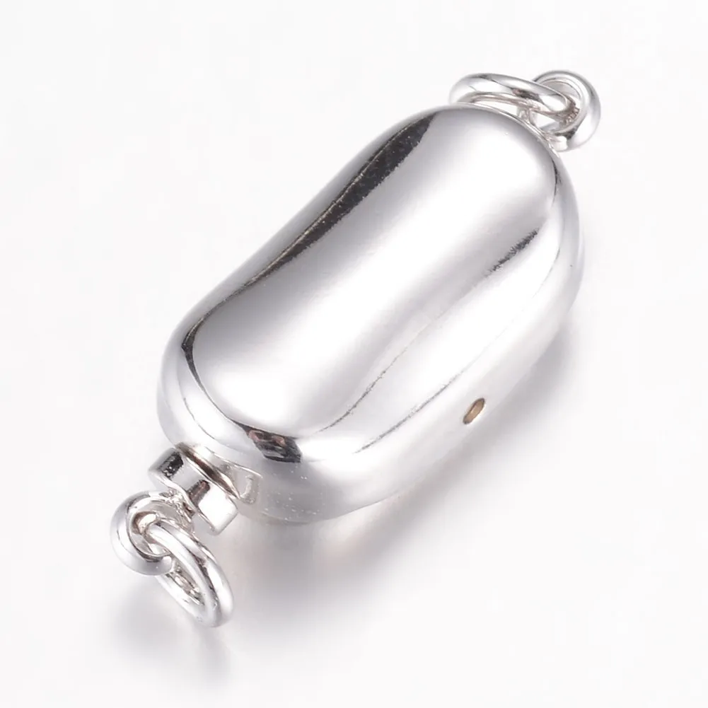 1 Set 304 Stainless Steel Box Clasps for DIY Jewelry Making Accessories 20x8x7mm Hole: 2.5mm