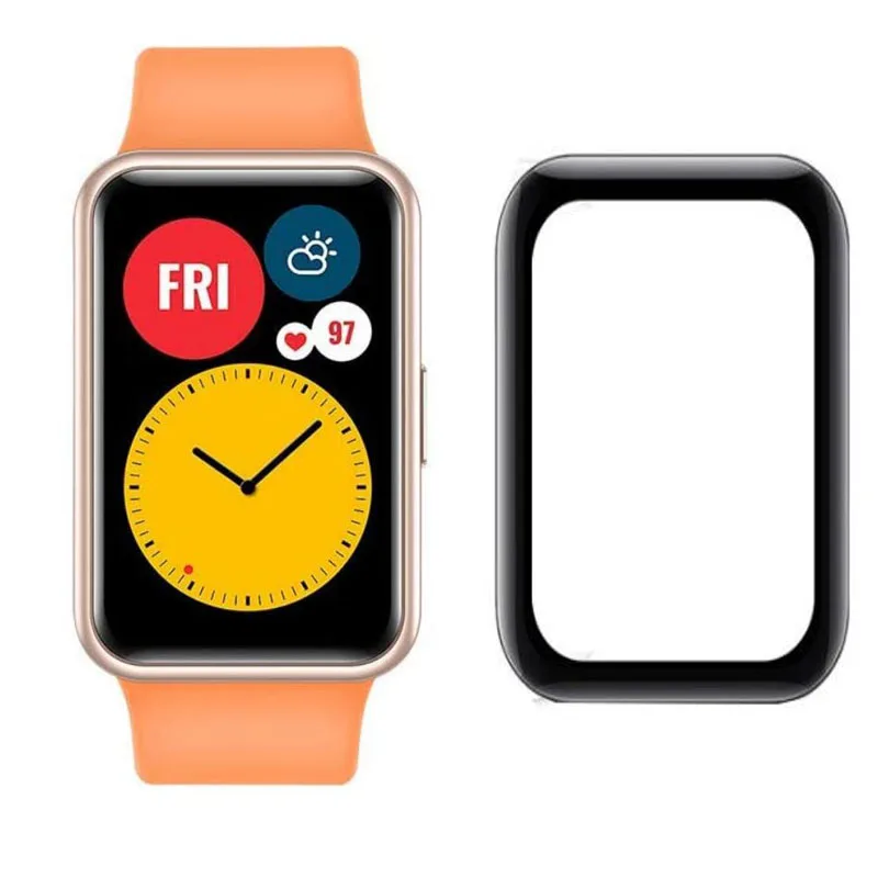 3D Curved Full Edge Smartwatch Soft Protective Film Cover Protection For Huawei Watch Fit /Honor Watch ES Screen Protector Case