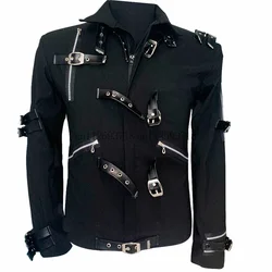 Michael Concert Jacket with Punk Rivet Black Outwear