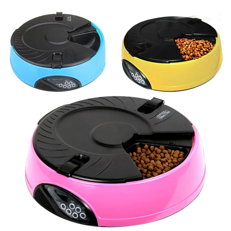 6 Meal LCD Digital Automatic Pet Dog Cat Feeder Recorder Bowl Meal Dispenser -15