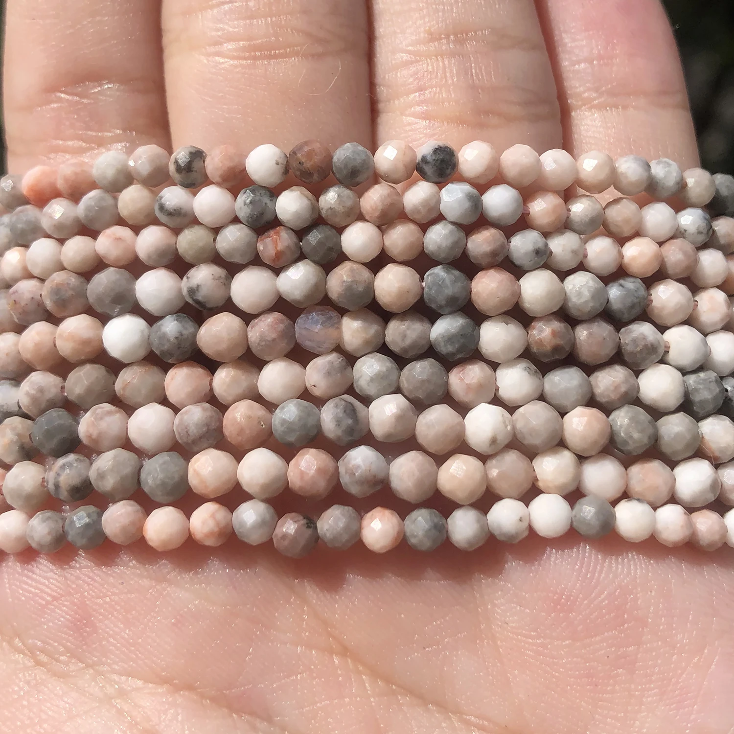 Natürlicher blauer Saphir, rund, facettiert, lose Spacer, winzige Perlen, DIY-Armband, Ohrring, Charms für die Schmuckherstellung, 38,1 cm, 2/3/4 mm – Detail 10