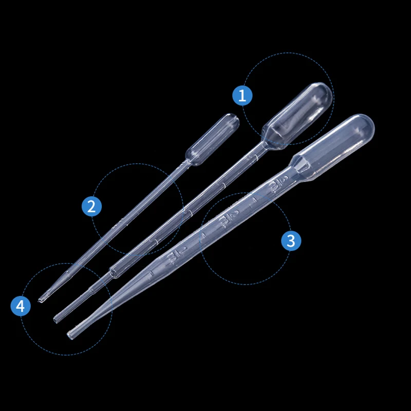 10Pcs 0.2ml/0.5ml/1ml/2ml/3ml/5ml LDPE Disposable Clear Plastic Eye Dropper Transfer straws Graduated Perfume Liquid Pipettes