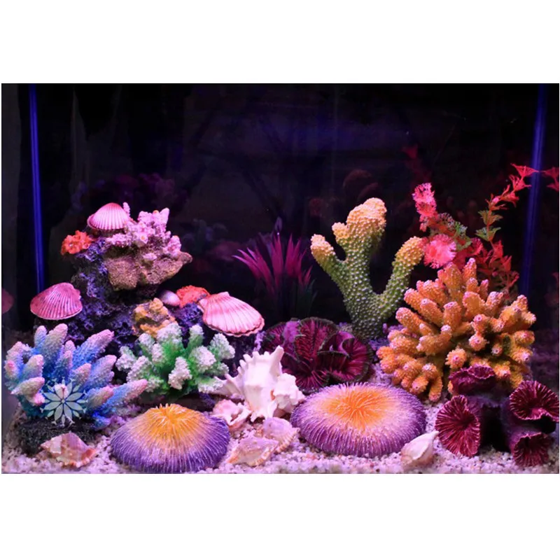 Nice Resin Artificial Coral Aquarium Decoration Rock Fish Tank Coral Reef Ornament Stone Coral Aquarium Accessories 12 Styles