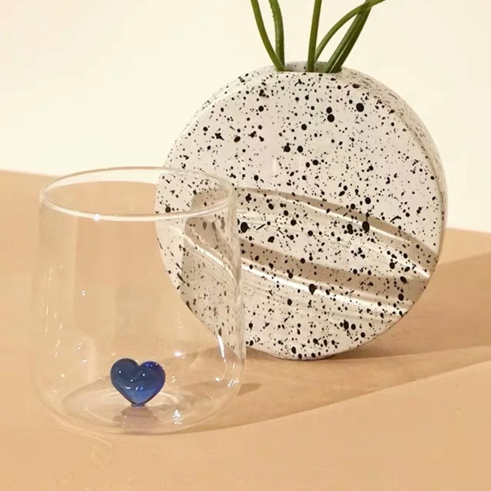 

Glass Bottom очки для рыбалки Moet Vaso Nordic Heat-Resistant Creative Love couples Buffalo With Souvenirs Brushing Cups