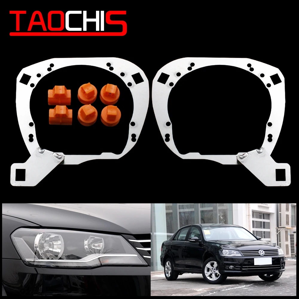 

Taochis Car-Styling Retrofit adapter frame Headlight Bracket for VW Volkswagen Bora 2013 Hella 3R G5 5 Projector lens