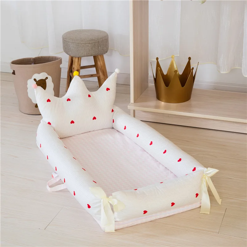 Baby Crib Portable Anti-pressure Infant Travel Nest Bed Foldable Bionic Bed for Newborns Baby Bed Bassinet Bumper Baby Playpen