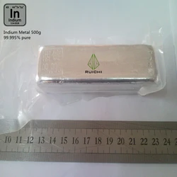 Element 49 reiner Indium metall barren 99.995% 1000g