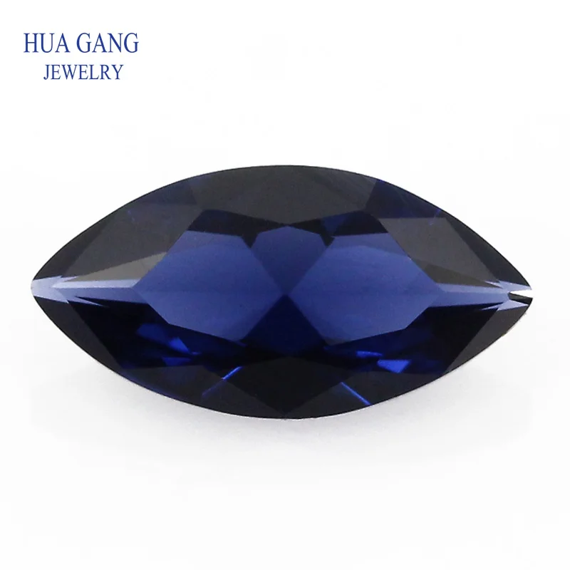 Synthetic Nano 34# Blue Marquise Shape Brilliant Cut  Gemstone Stone For Jewelry Size 1.5x3-8x16mm