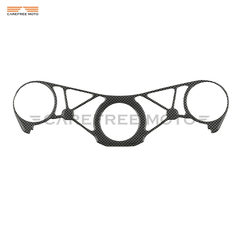 Motorcycle Carbon Fiber Pattern Top Triple Clamp Yoke Sticker case for YAMAHA YZF1000 YZF R1 2009-2013