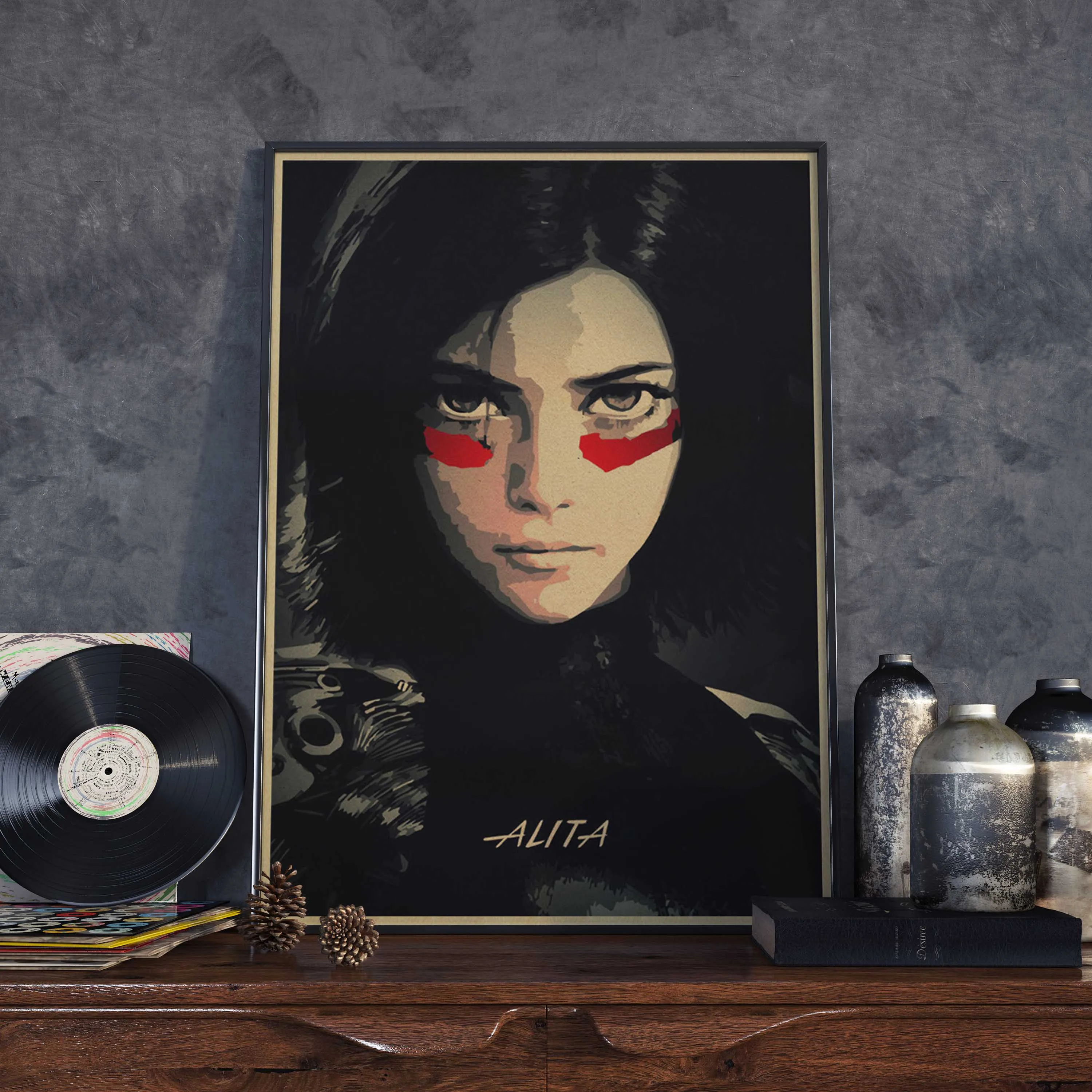 SciFi Adventure Movie Retro Style Alita Battle Angel Vintage Wall Art Canvas Painting Anime Poster Print Picture Room Home Decor