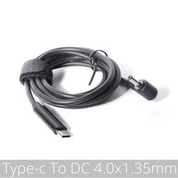 (4.0x1.35mm) USB Type C PD Laptop Charging Cable Cord Dc Power Adapter Converter DC 4.0*1.35mm Male 90 Degrees Right Angled