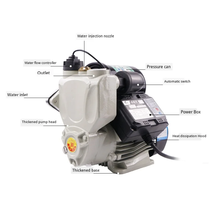 Household full automatic silent booster pump tap water cold and hot water self-priming pump solar energy