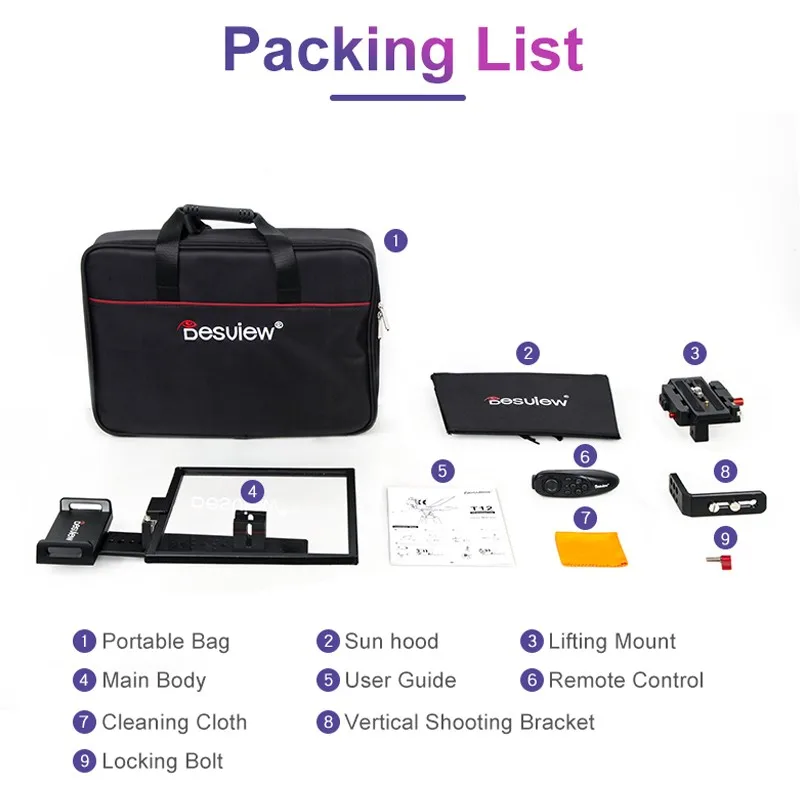 Bestview t12 teleprompter fold reader prompter para 11 polegada ipad tablet telefone câmera dslr prompter para tv entrevista discurso ao vivo