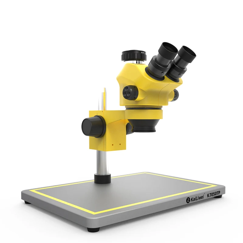 Kailiwei Mobile Phone Repairing Trinocular 7-50x 0.5xctv Stereo Microscope with 7inch Monitor Wifi Function