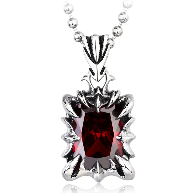 Beier New Store 316L Stainless Steel Pendant Necklace Red Black Colourful Fashion Unique Pendant Jewelry LLBP8-133P