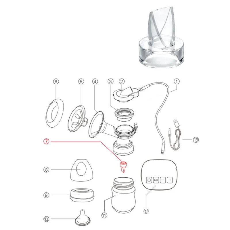 1/5 Pcs valvole a becco d'anatra in Silicone parti del tiralatte elettrico pompa per capezzoli per l'alimentazione del bambino valvole universali per tiralatte accessori