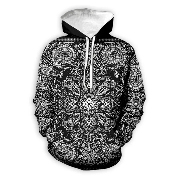 

New Bandana Pattern 3D Print Causal Clothing Fashion Men Women Tracksuits Crewneck Hoodies Plus size S-7XL harajuku man hoodies