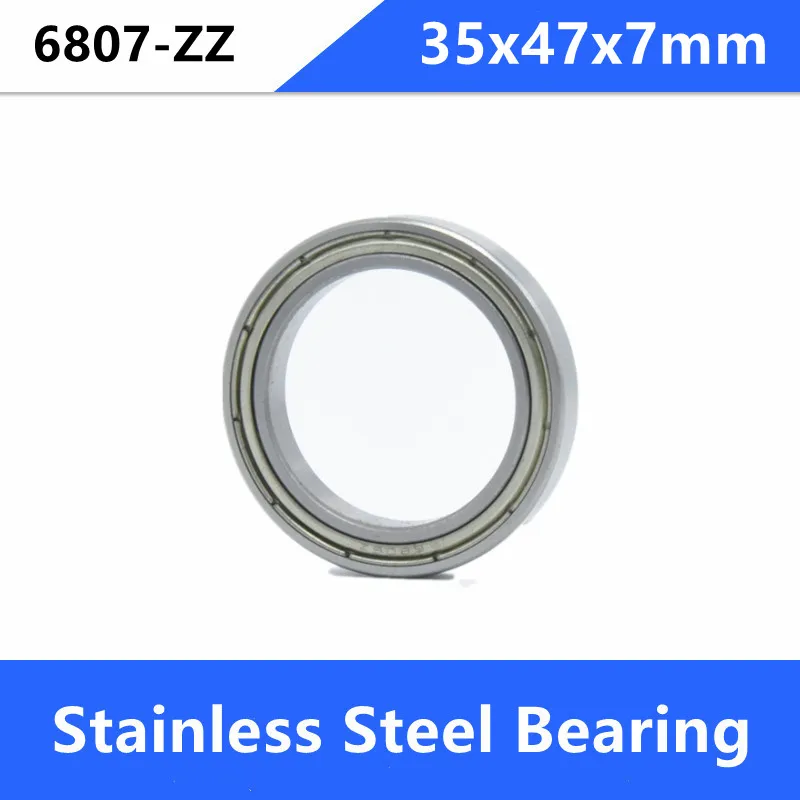 20pcs/lot  6807ZZ  thin wall bearing  6807  6807Z 61807ZZ  shielded ultra-thin deep groove ball bearings 35x47x7 mm