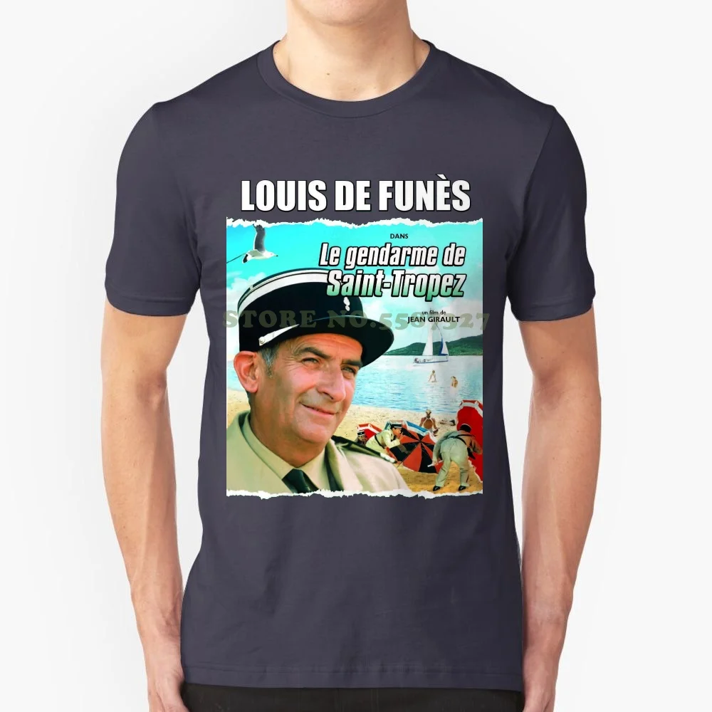 Le Gendarme De Saint Tropez Ver 1 Poster T Shirt All Sizes S 5xl Louis De Funes Men's Fashion Black Cotton