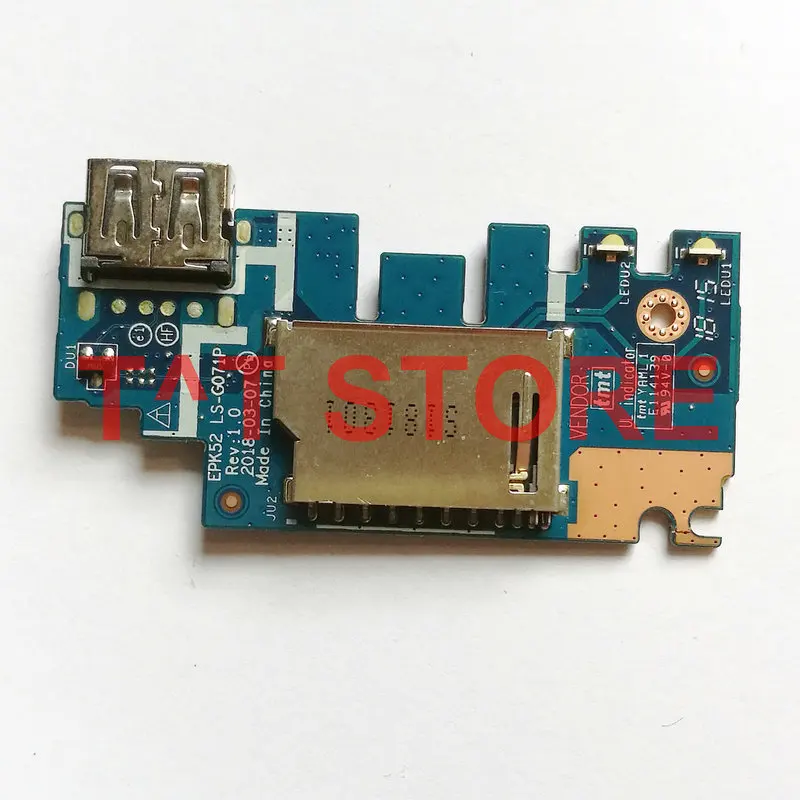 

Original FOR 15-DA 15-DB USB PORT SD Card Reader BOARD EPK52 LS-G071P Works Well Free Shipping