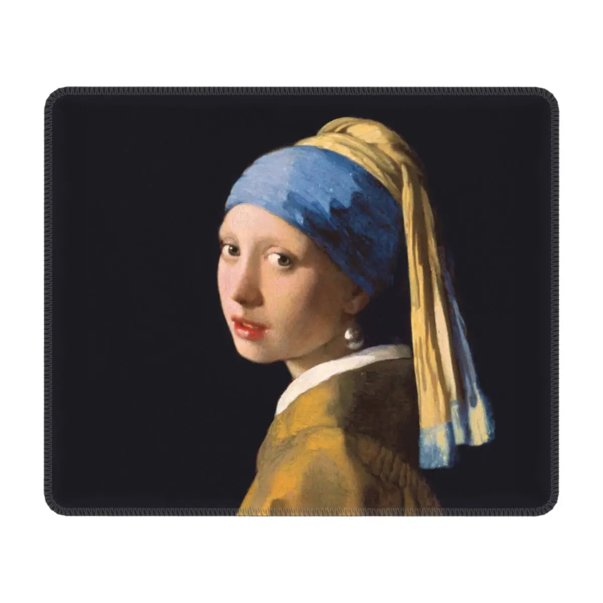 Johannes Vermeer Girl With A Pearl Earring Gaming Mouse Pad  Anti-Slip Rubber Lockedge Mousepad Laptop Computer Mouse Pads Mat