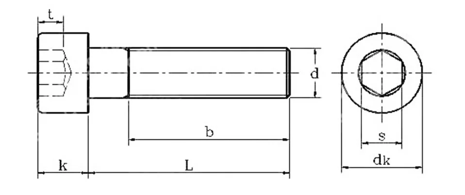 ZONSANTA Innensechskantschraube mit Innensechskant M1,4 M1,6 M2 M2,5 M3 M4 M5 M6 M8 304 Edelstahl DIN912 Innensechskantschraube – Detail 1