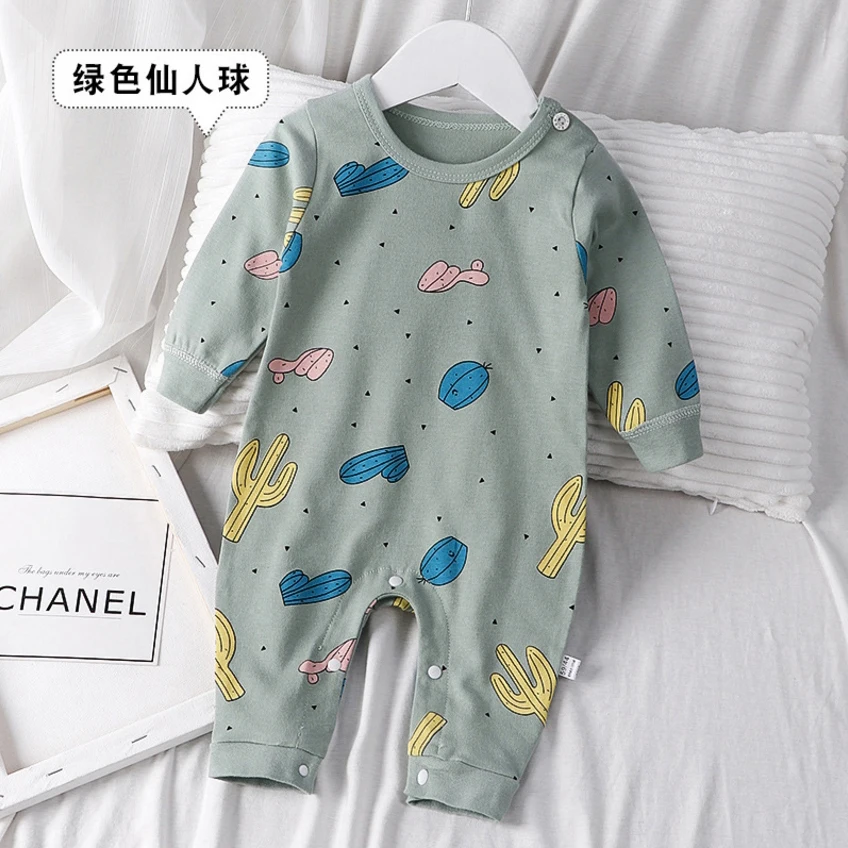 2023 Newborn Baby Romper Spring Cute Carton Printed Long Sleeve Cotton Clothes Autumn  Jumpsuits Baby Boy Clothes One-Piece