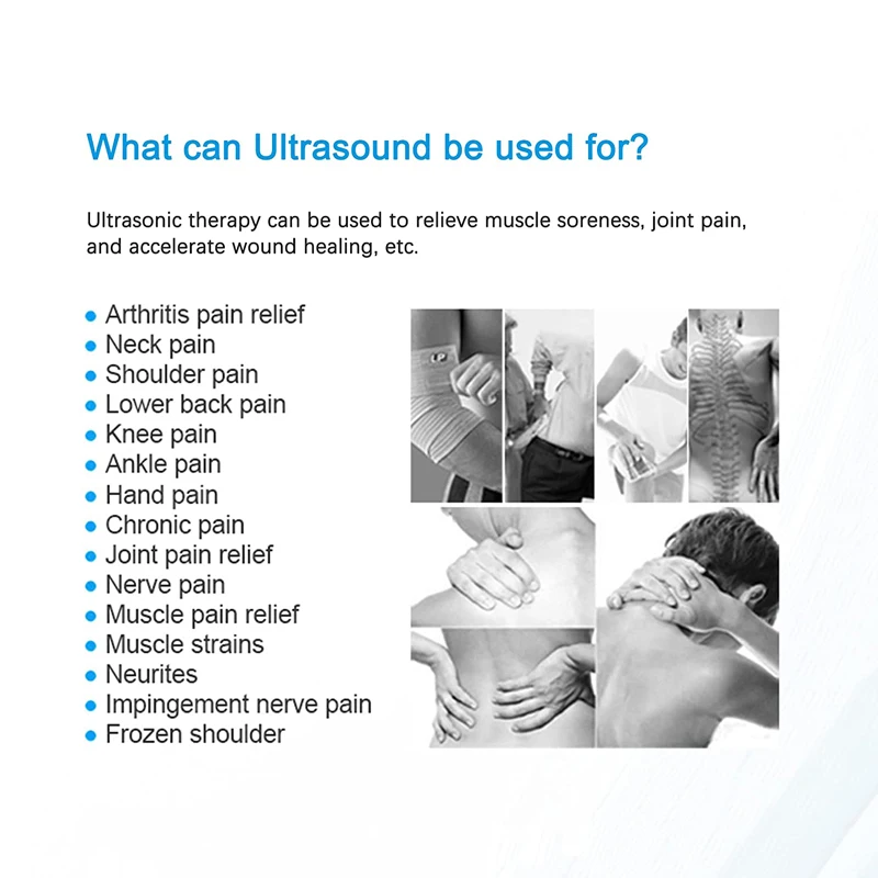 Ultrasonic Therapy เครื่องสำหรับบรรเทาอาการปวด1.05MHz เครื่องมือกายภาพบำบัด Ultrasound กล้ามเนื้อนวดหน้าจอ LCD